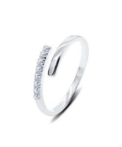 CZ Spiral Silver Ring NSR-3900